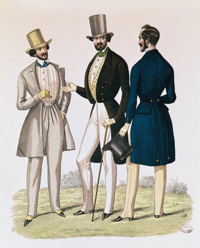 Planche de mode représentant des vêtements masculins, publié par 